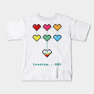 pixel hearts Kids T-Shirt